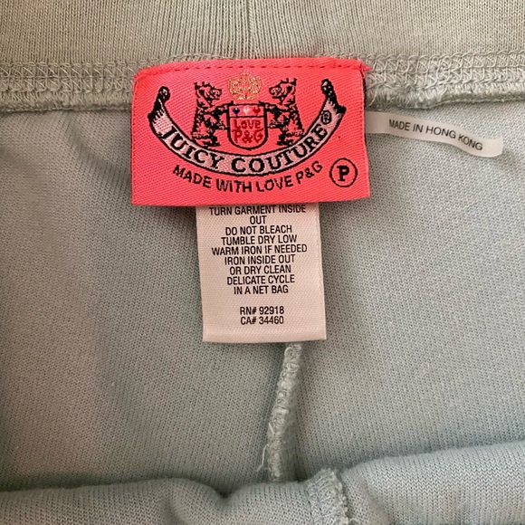 Juicy Couture Sweatsuit track suit seafoam green pastel floral RARE xs / p - Picture 11 of 12